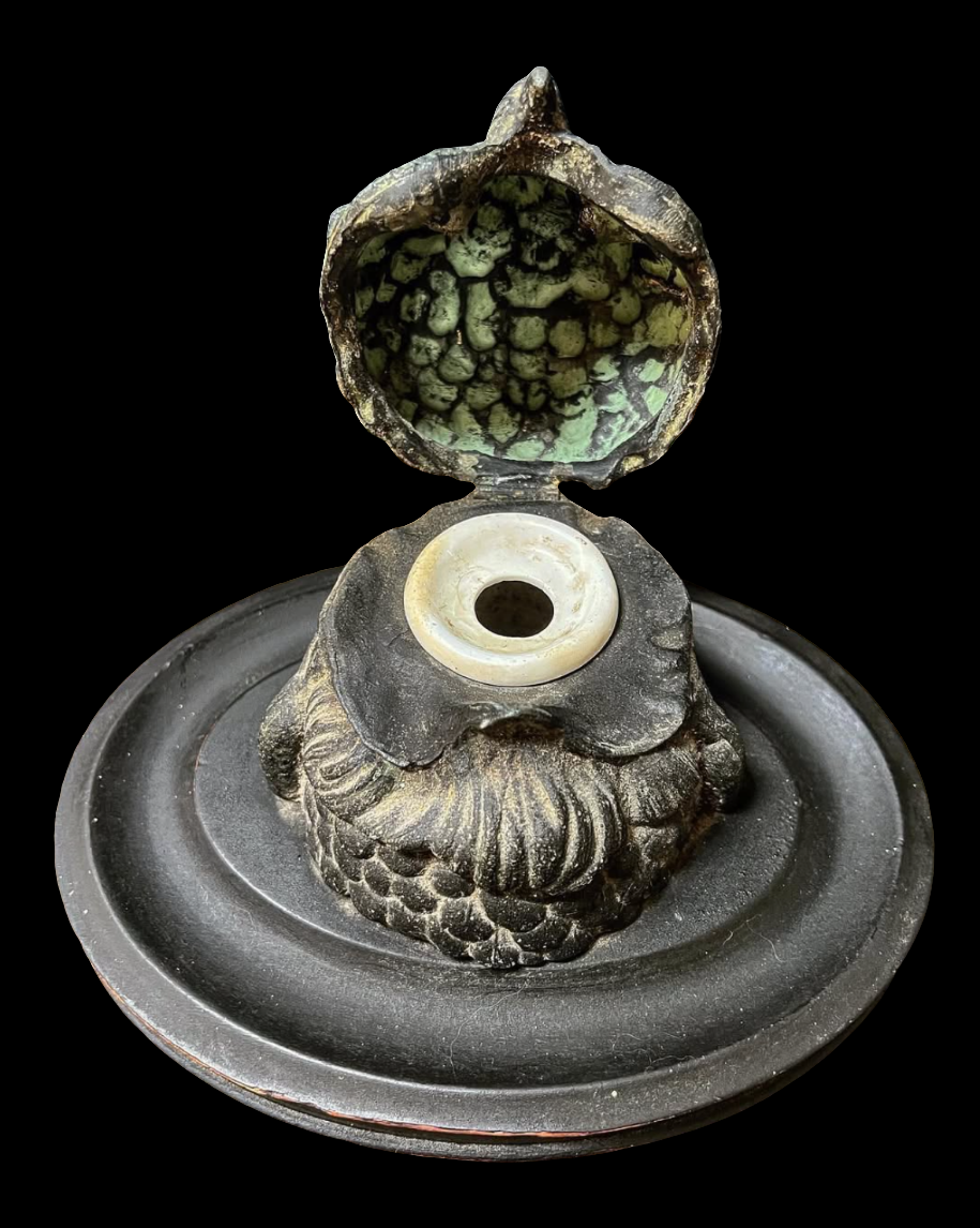 Victorian Owl Inkwell