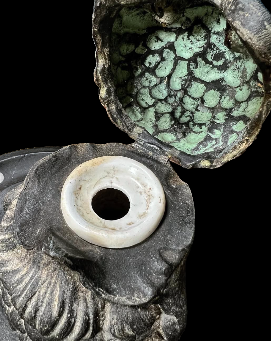Victorian Owl Inkwell