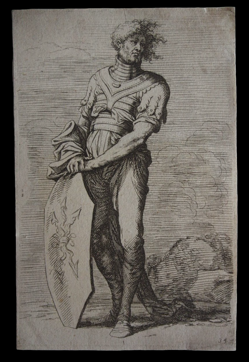 Salvator Rosa (1615-1673) - Four prints from the series of Figurine, 17th C