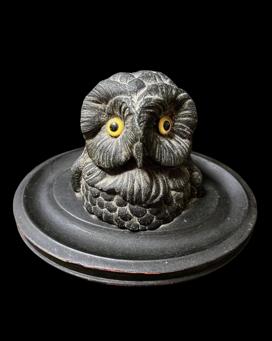 Victorian Owl Inkwell