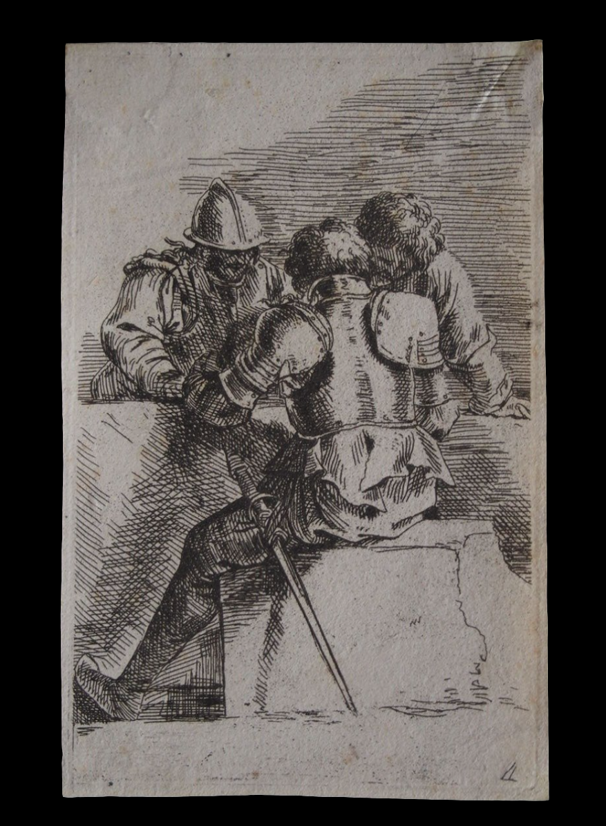 Salvator Rosa (1615-1673) - Four prints from the series of Figurine, 17th C