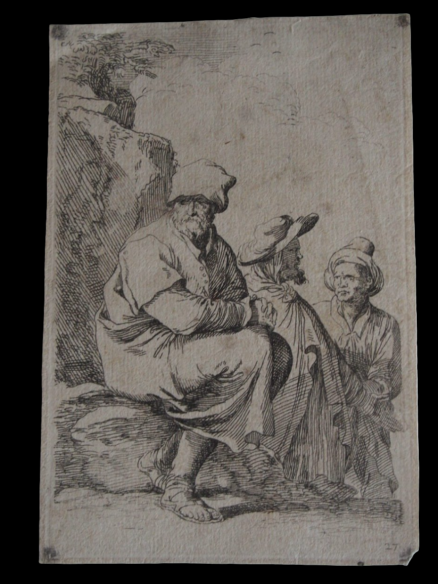 Salvator Rosa (1615-1673) - Four prints from the series of Figurine, 17th C