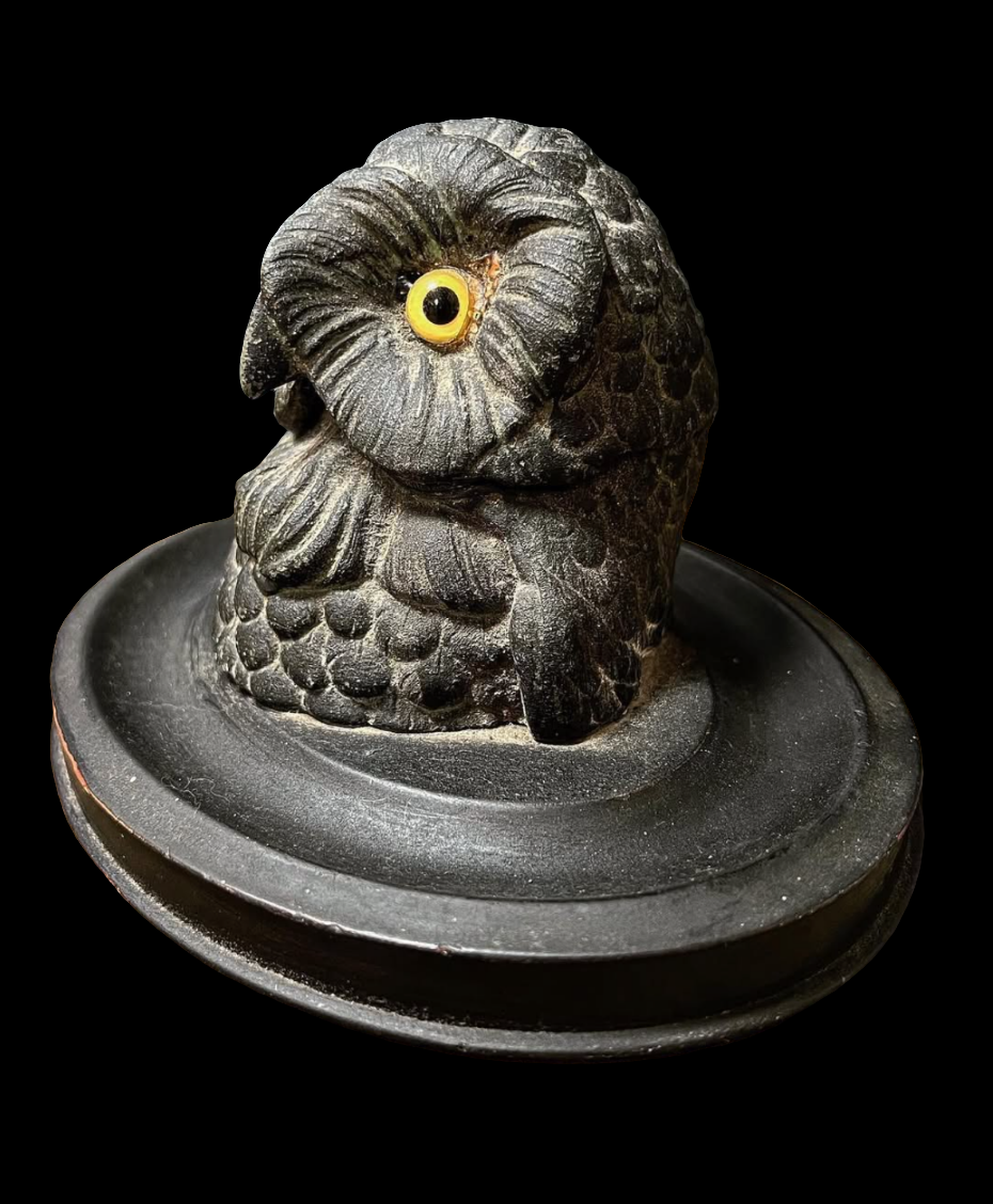 Victorian Owl Inkwell